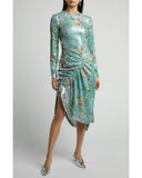 Floral Sequinned Asymmetrical Dress