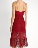 Ruffled Guipure Lace Dress