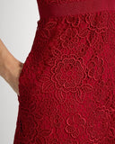 Ruffled Guipure Lace Dress