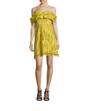 Ravello Crochet Off Shoulder Dress