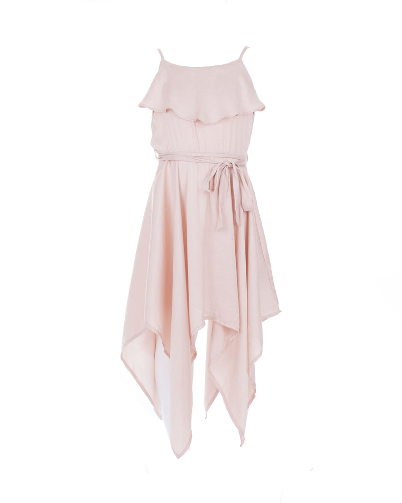 Champagne Satin Hanky Dress