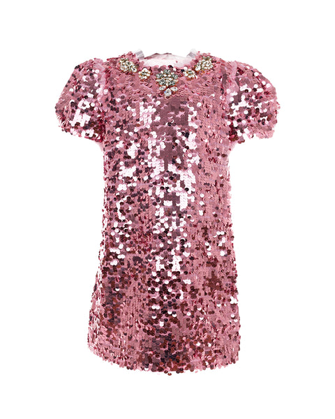 Pink Sequin Mini-me Dress