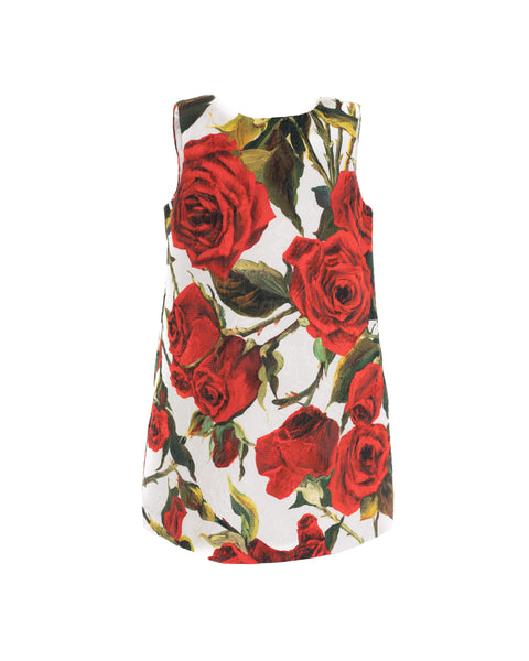 Red Rose Printed Dress