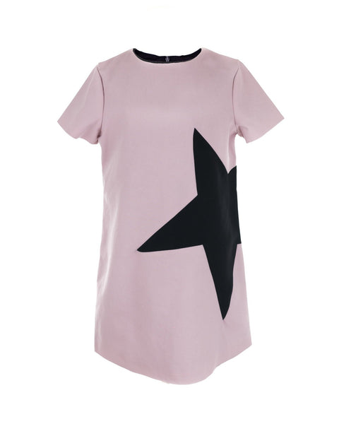 Pink Star Appliqué Dress