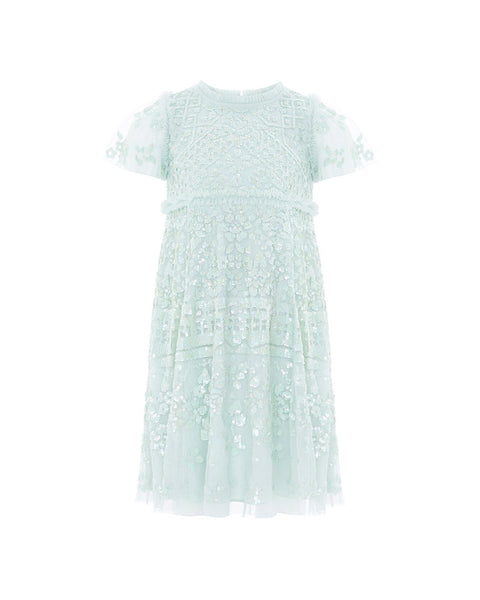 needle and thread mint green dress Valentine Ruffle Gown Green
