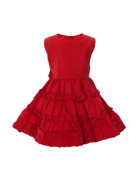 Red Taffeta Party Dress