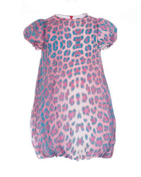 Pink and Turquoise Leopard Print Dress (4 years)