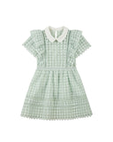 Mint Heart Lace Mini Dress