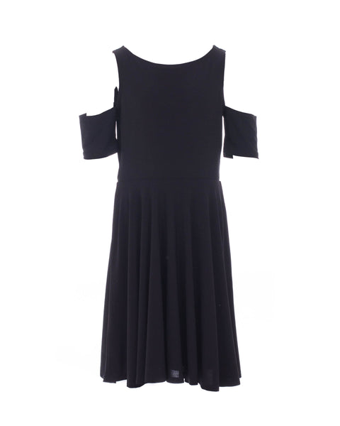 Cold Shoulder Black Dress