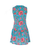 Turquoise And Pink Clavel Dress
