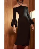 Amelie Off-Shoulder Black Dress