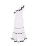 Christie One Shoulder Ruffle-Trimmed Dress