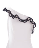 Christie One Shoulder Ruffle-Trimmed Dress