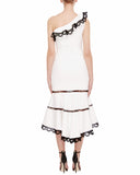 Christie One Shoulder Ruffle-Trimmed Dress