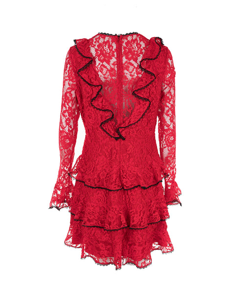 Tracie Long Sleeve Ruffle Mini Dress