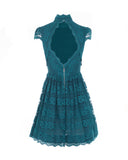 Maureen Teal Lace Dress