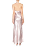Letizia Satin Halter Gown