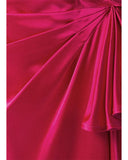 Cinched Satin Gown
