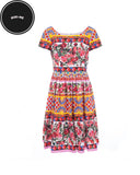 Mambo Print Flared Dress