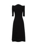 Mirror Embellished Wool-blend Dress