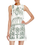 Brocade Botanical Garden Print Dress