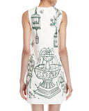 Brocade Botanical Garden Print Dress