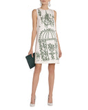 Brocade Botanical Garden Print Dress