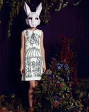 Brocade Botanical Garden Print Dress