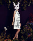 Brocade Botanical Garden Print Dress