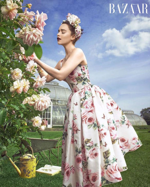 Dolce and gabbana pink rose dress Clearance