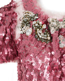 Pink Sequinned Tulle Dress