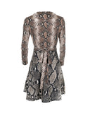 Python Print Silk-Jersey Wrap Dress