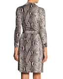 Python Print Silk-Jersey Wrap Dress