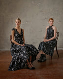 Jacquard-patterned ballgown
