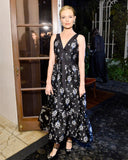 Jacquard-patterned ballgown