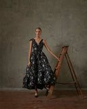 Jacquard-patterned ballgown