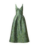 Jacquard Green Dress