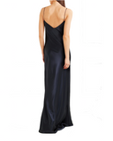 Signature Navy Satin Slip Gown
