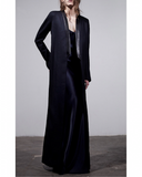 Signature Navy Satin Slip Gown