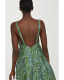 Jacquard Green Dress
