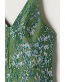 Jacquard Green Dress