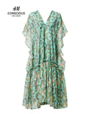 Lyocell-blend Kaftan dress