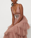 Tiered Tulle Gown