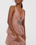 Tiered Tulle Gown