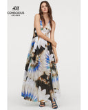Silk-blend Maxi Floral Dress