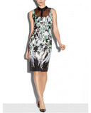 Painted-Floral Sheath Dress