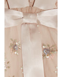 Cold-shoulder Embellished Ruffled Gown