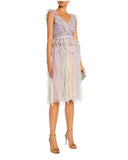Rainbow Embellished Tulle Dress