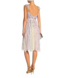Rainbow Embellished Tulle Dress