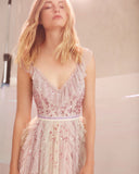 Rainbow Embellished Tulle Dress
